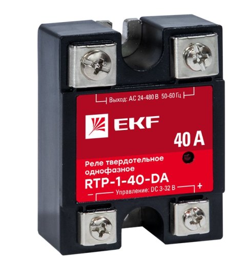Реле твердотельное EKF PROxima RTP-40-DA 40А 230В DC фото Реле твердотельное EKF PROxima RTP-40-DA 40А 230В DC картинка